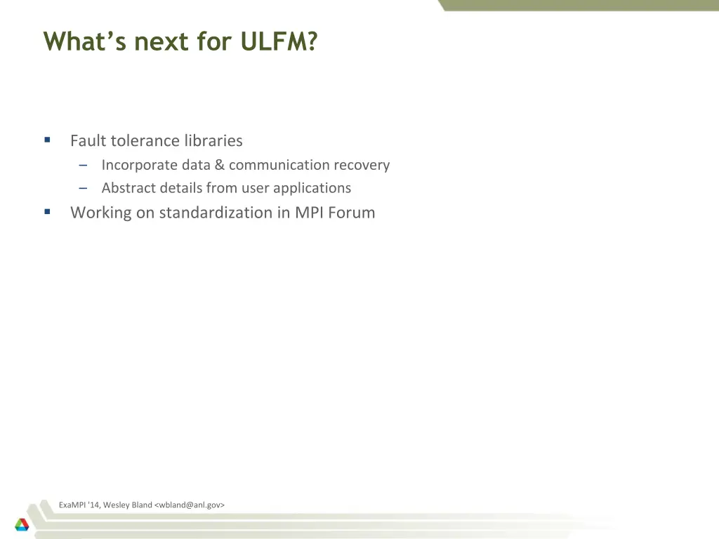 what s next for ulfm