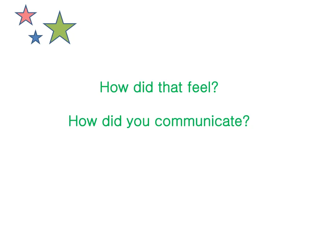 how did that feel how did that feel