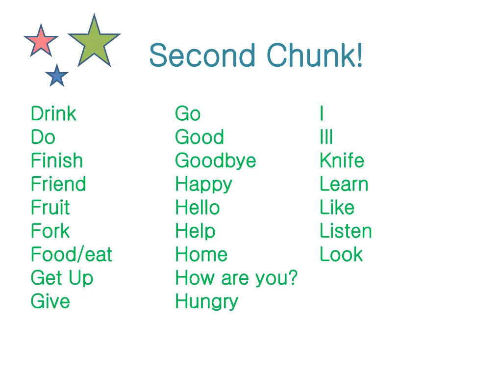second chunk second chunk