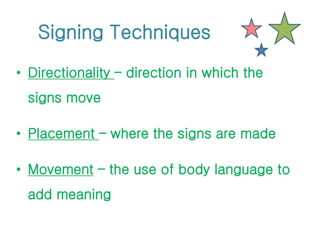 signing techniques signing techniques