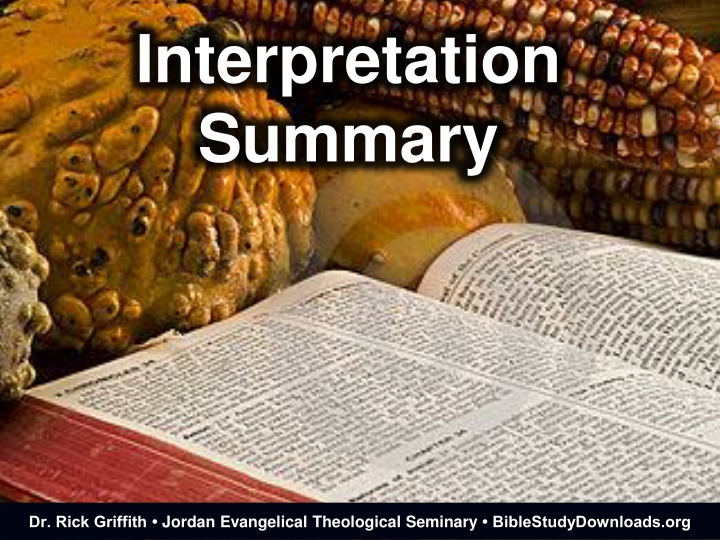 interpretation summary