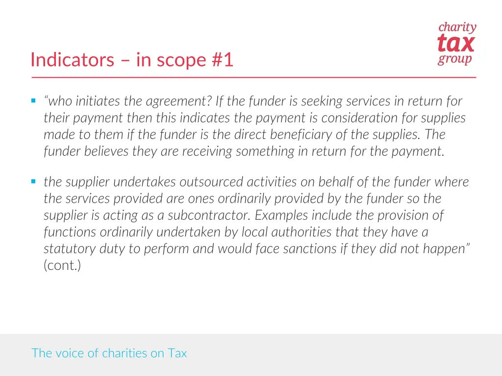 indicators in scope 1
