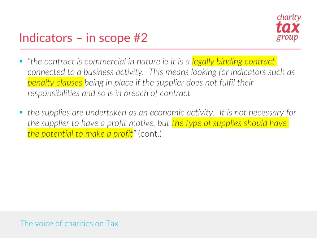 indicators in scope 2