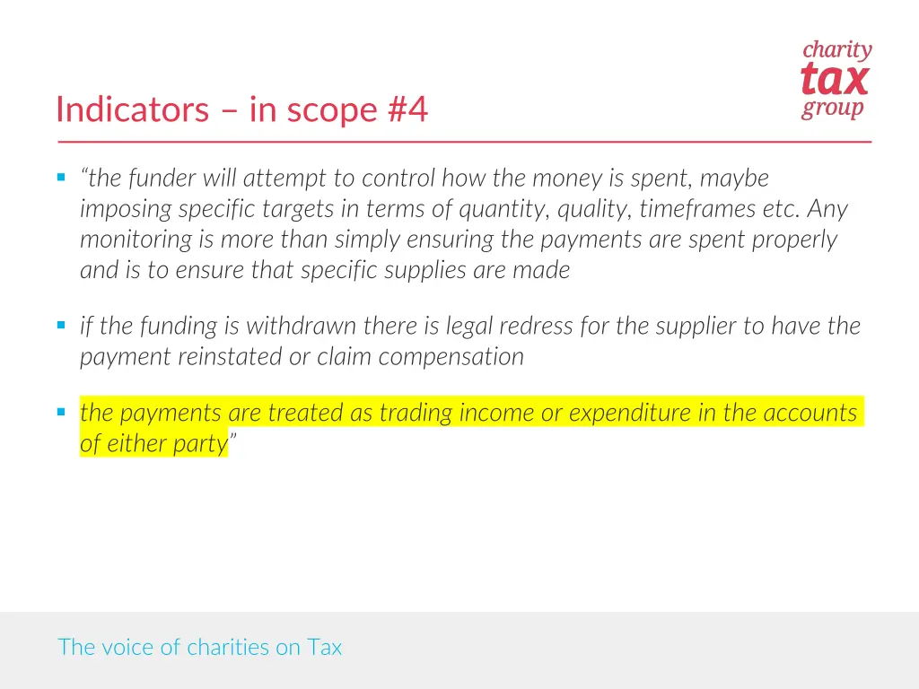 indicators in scope 4