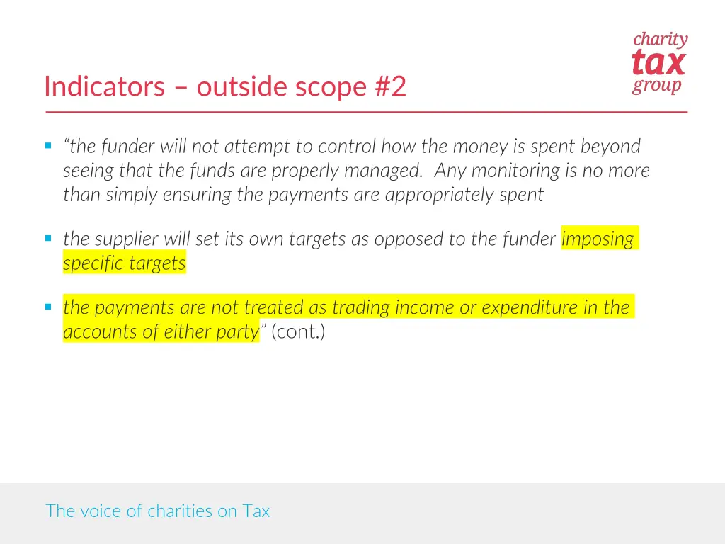 indicators outside scope 2