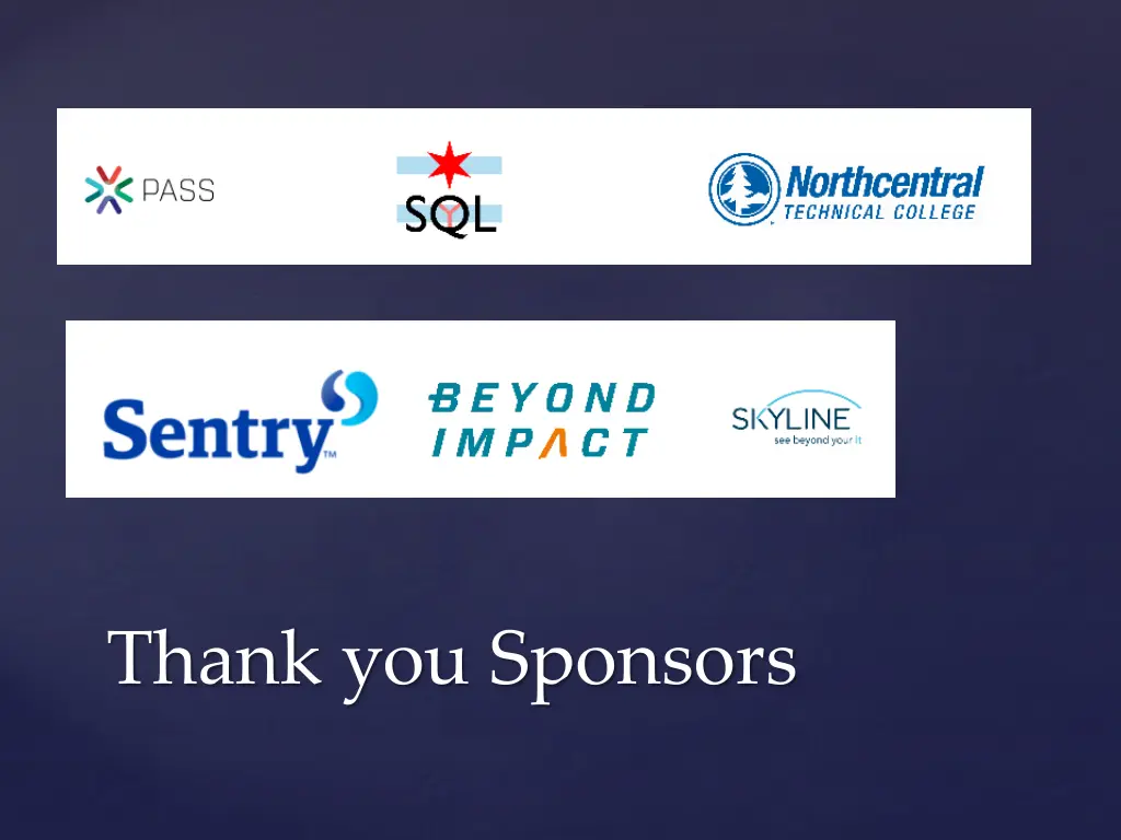 thank you sponsors