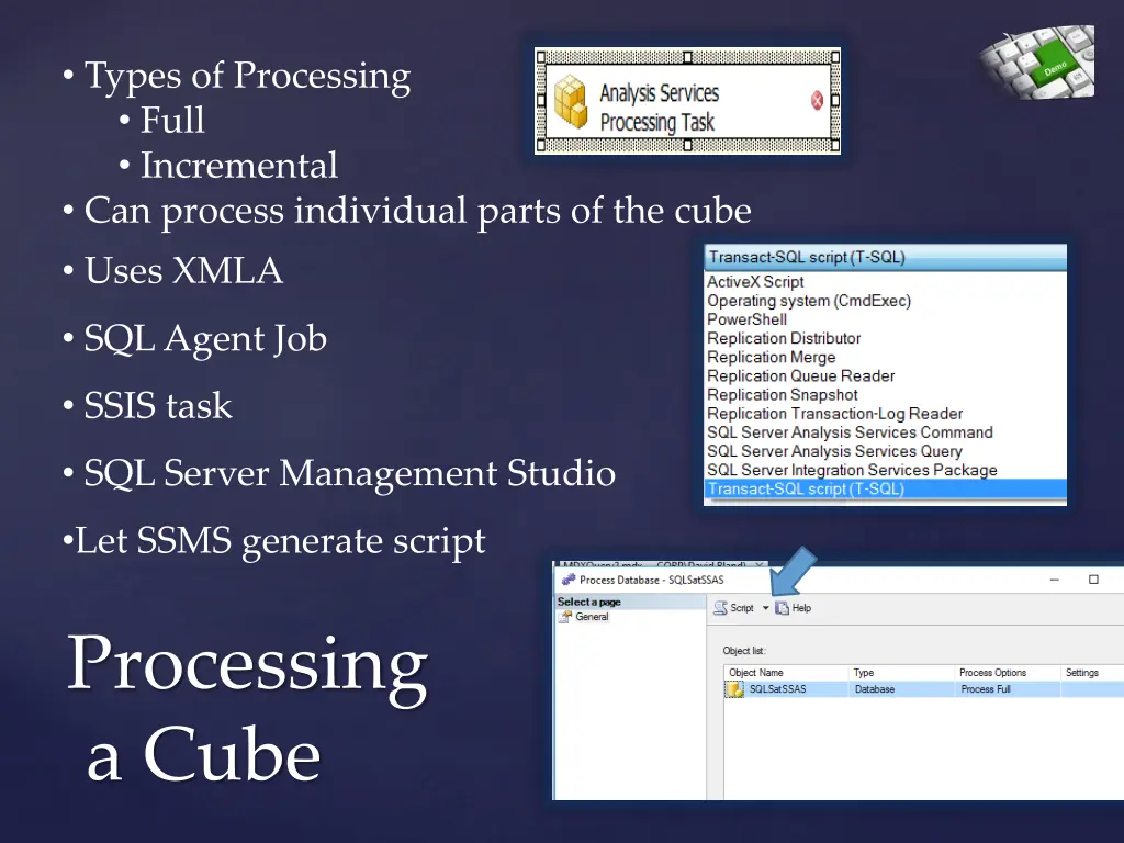 types of processing full incremental can process