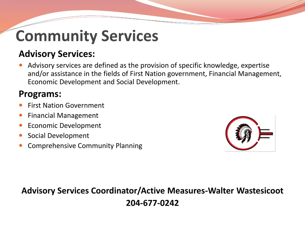 community services advisory services advisory