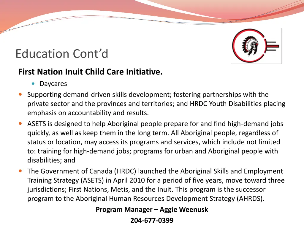 education cont d