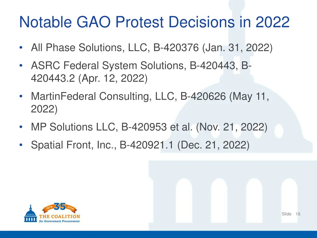 notable gao protest decisions in 2022