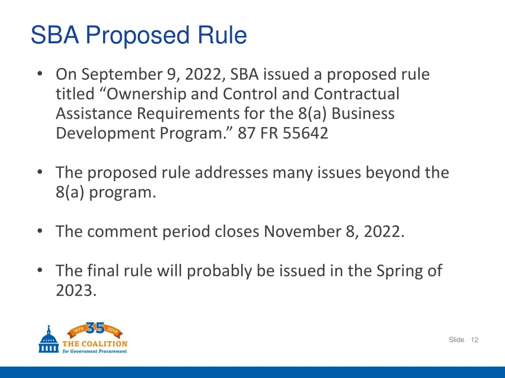 sba proposed rule