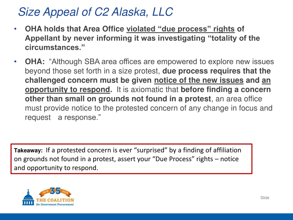 size appeal of c2 alaska llc 1