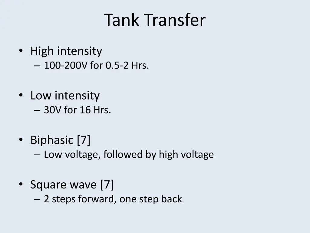 tank transfer