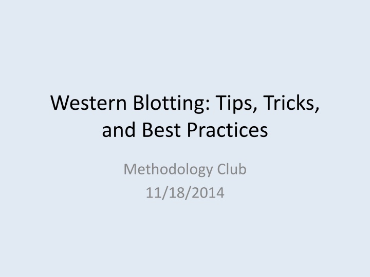 western blotting tips tricks and best practices