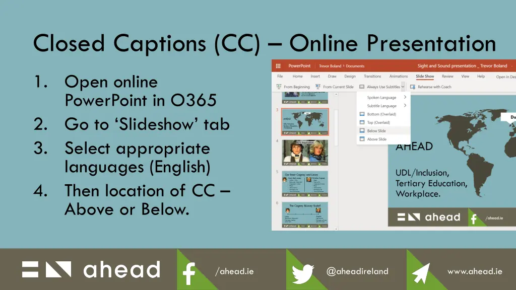 closed captions cc online presentation