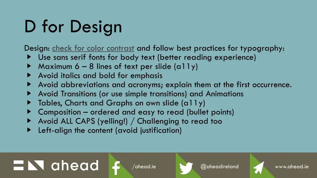 d for design