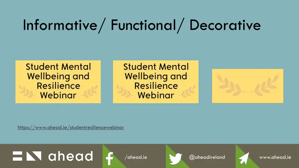 informative functional decorative