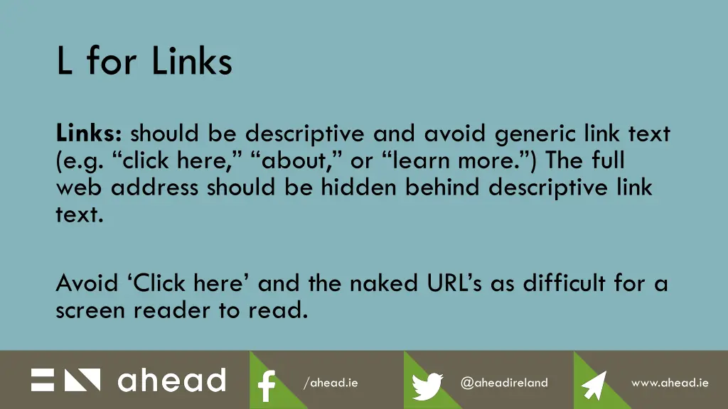 l for links