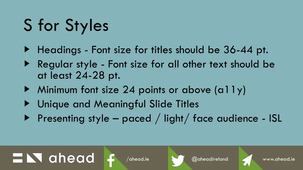 s for styles