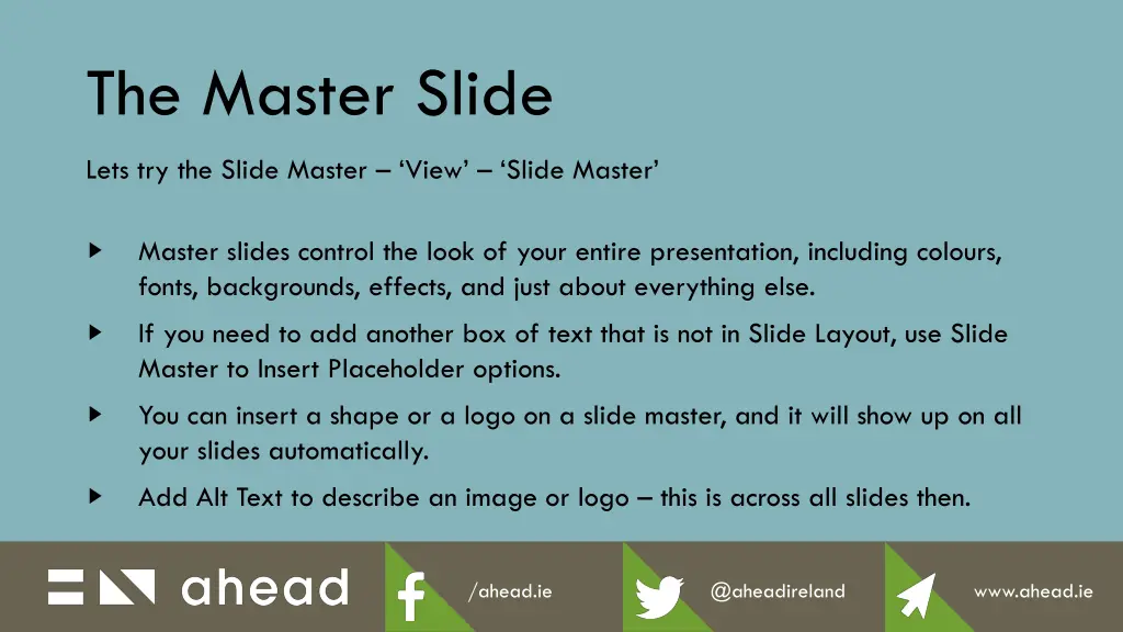 the master slide