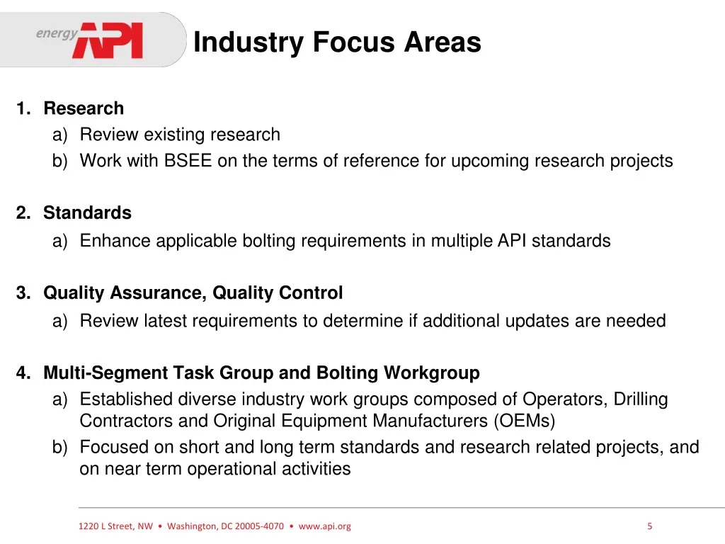 industry focus areas