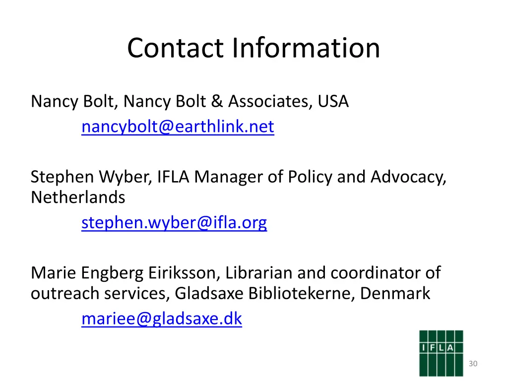 contact information