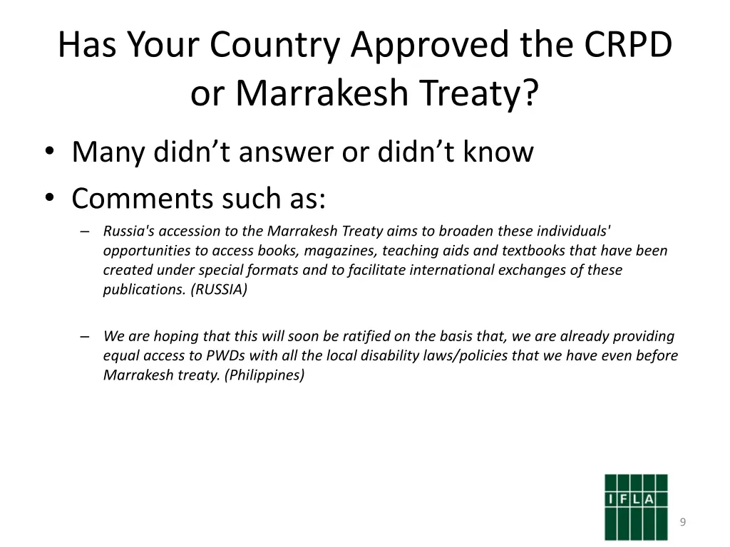 has your country approved the crpd or marrakesh