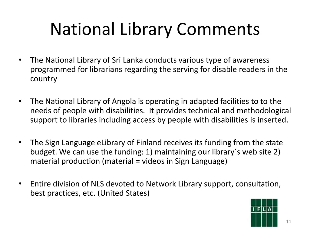 national library comments