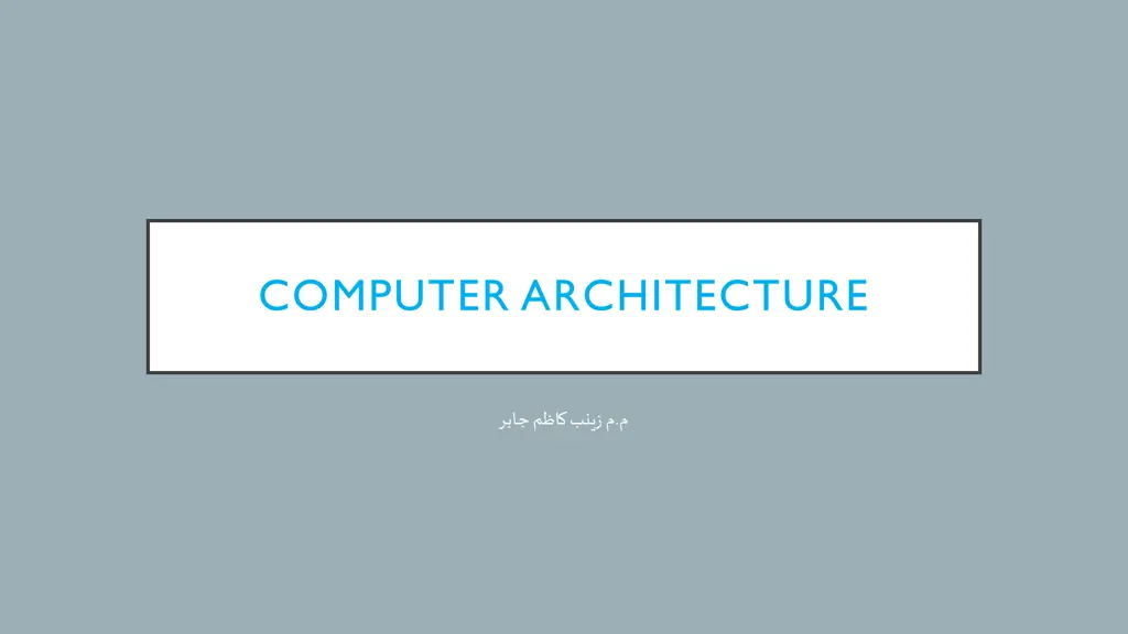 computer architecture