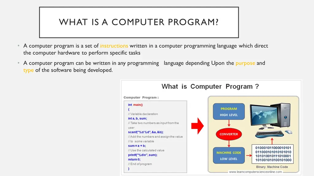 what is a computer program