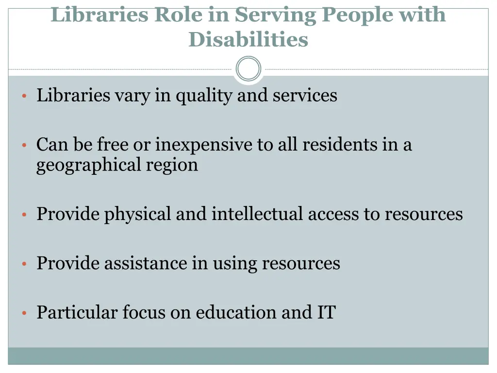 libraries role in serving people with disabilities