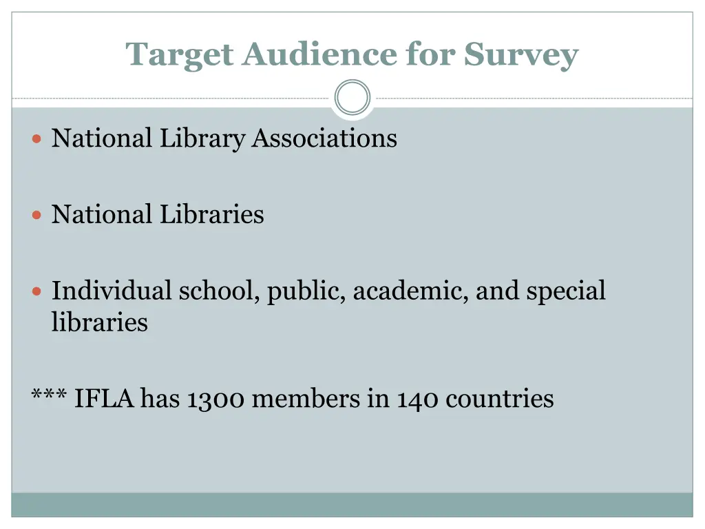 target audience for survey
