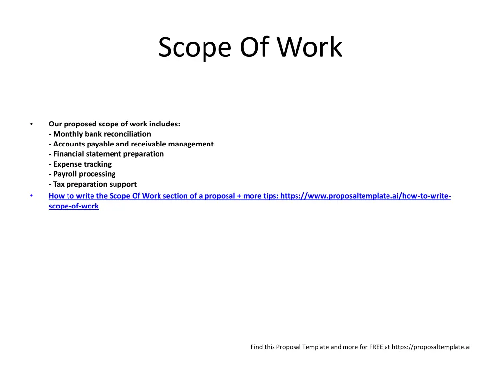 scope of work