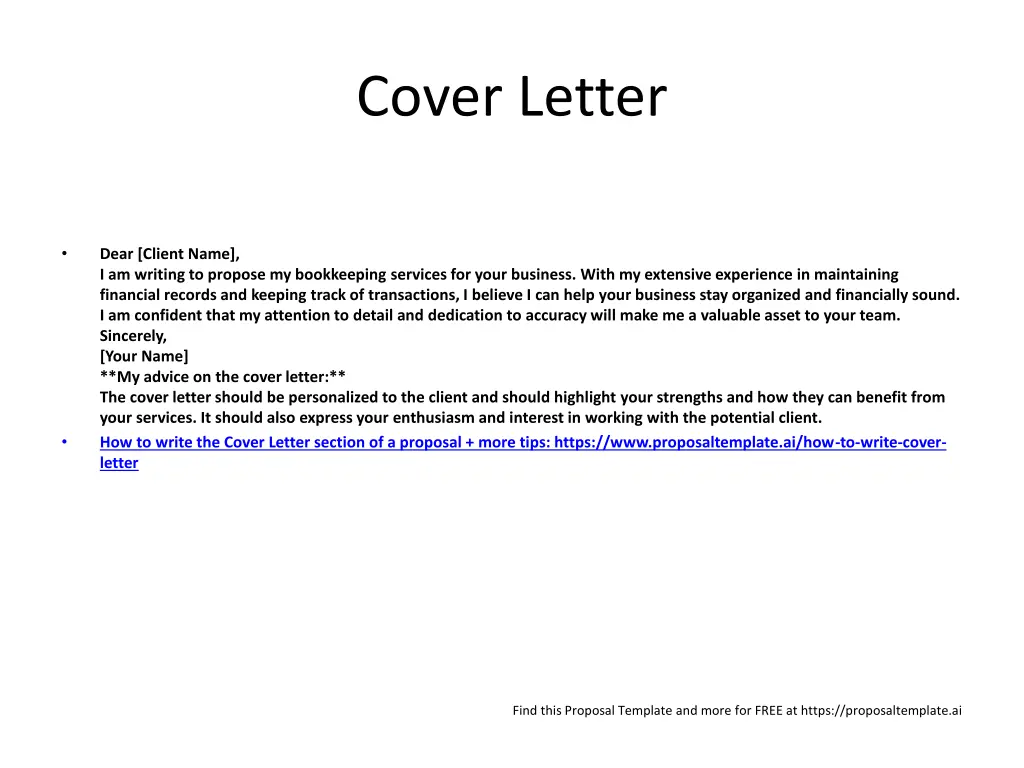 cover letter