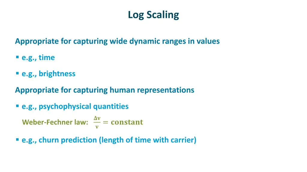 log scaling