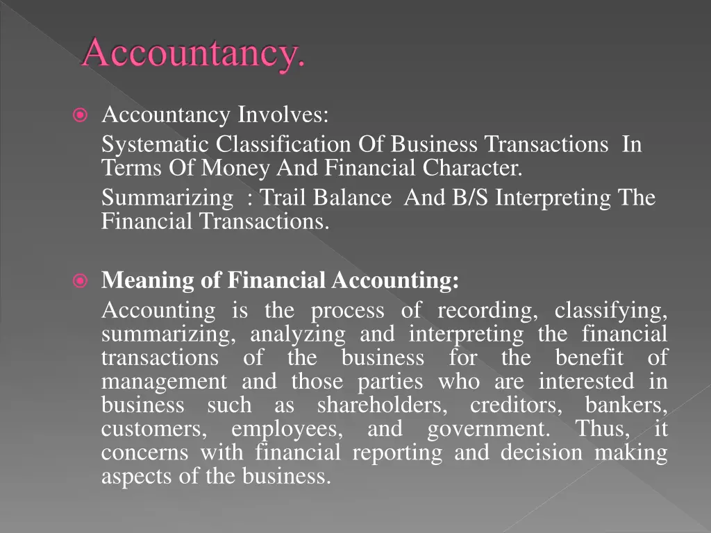 accountancy