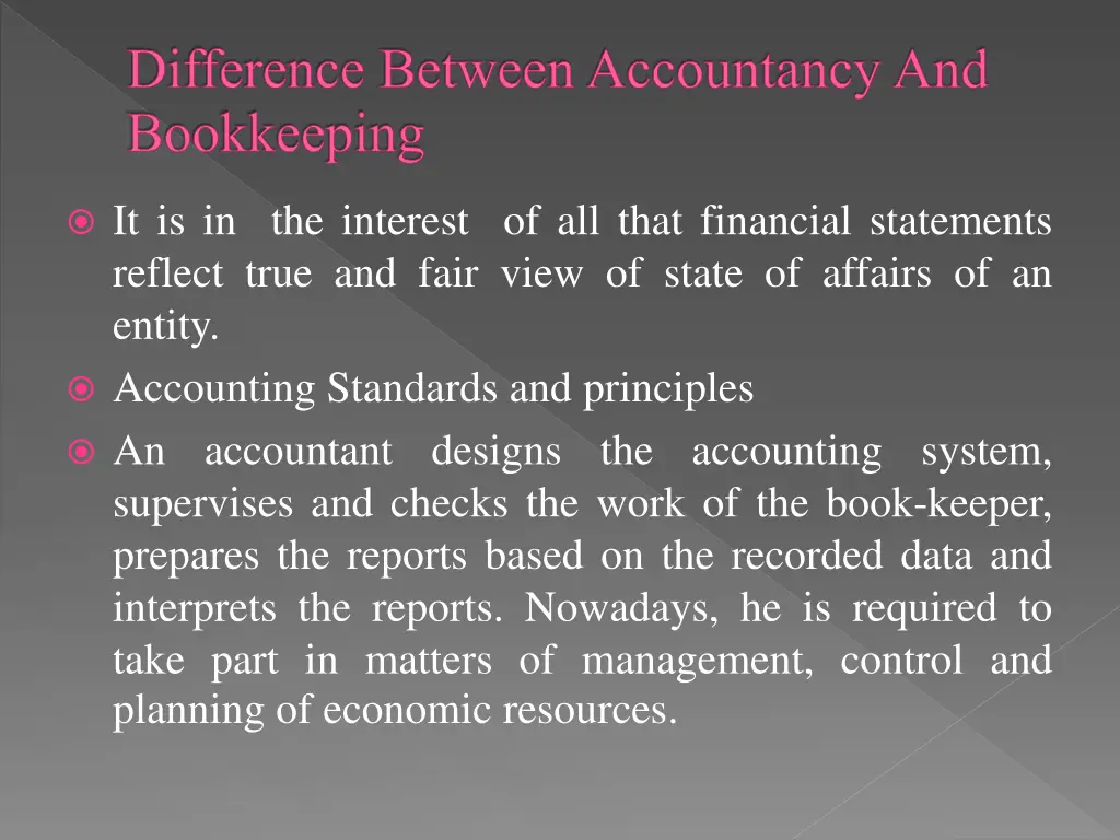 difference between accountancy and bookkeeping 1