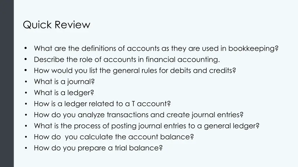 quick review 1
