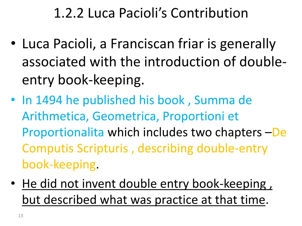 1 2 2 luca pacioli s contribution