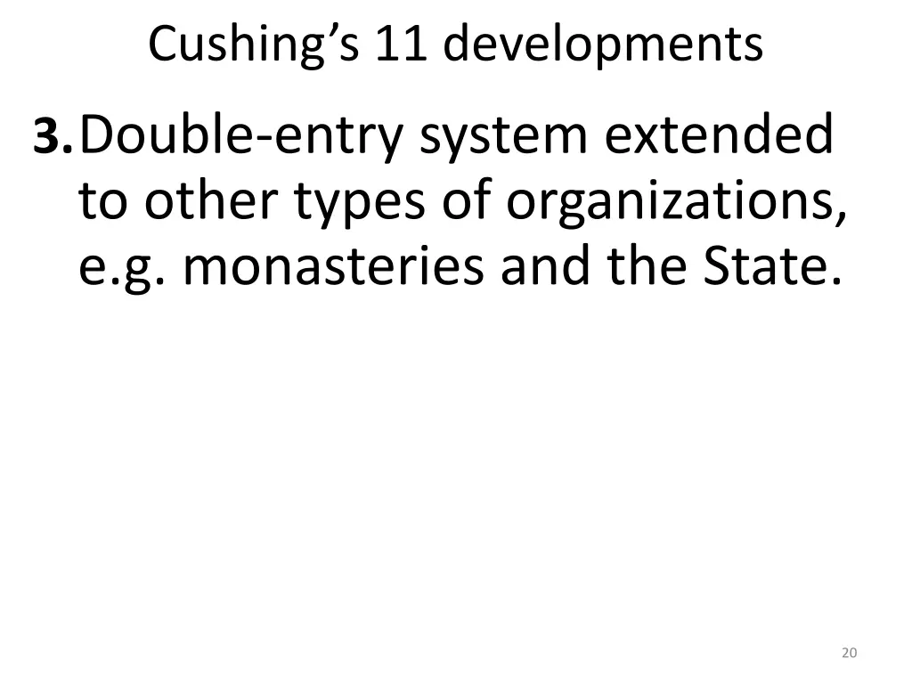 cushing s 11 developments