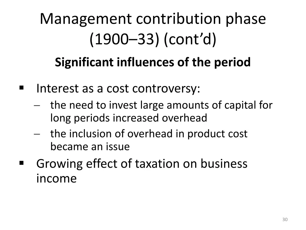 management contribution phase 1900 33 cont d