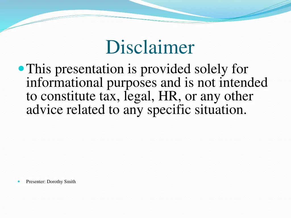 disclaimer