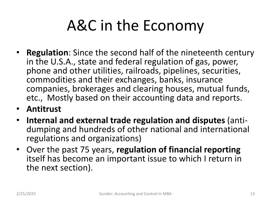 a c in the economy