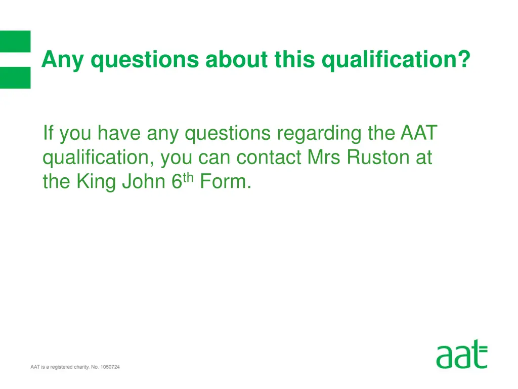 any questions about this qualification