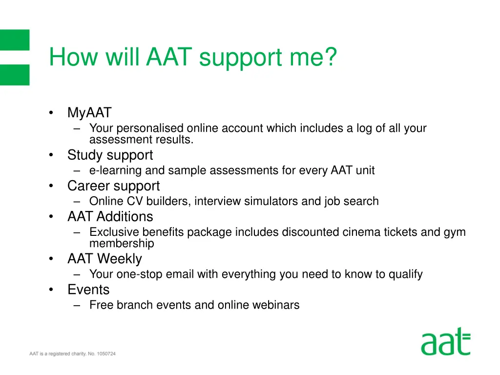 how will aat support me