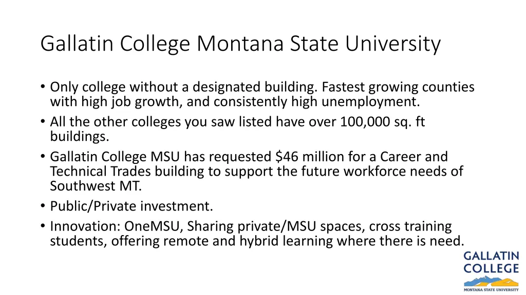 gallatin college montana state university