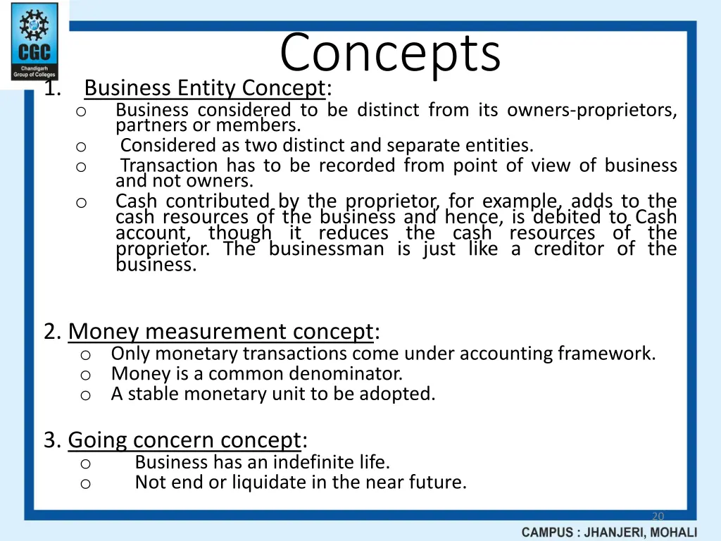 concepts