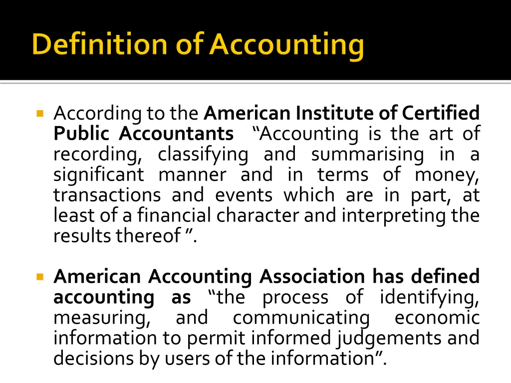 accordingtothe american institute of certified