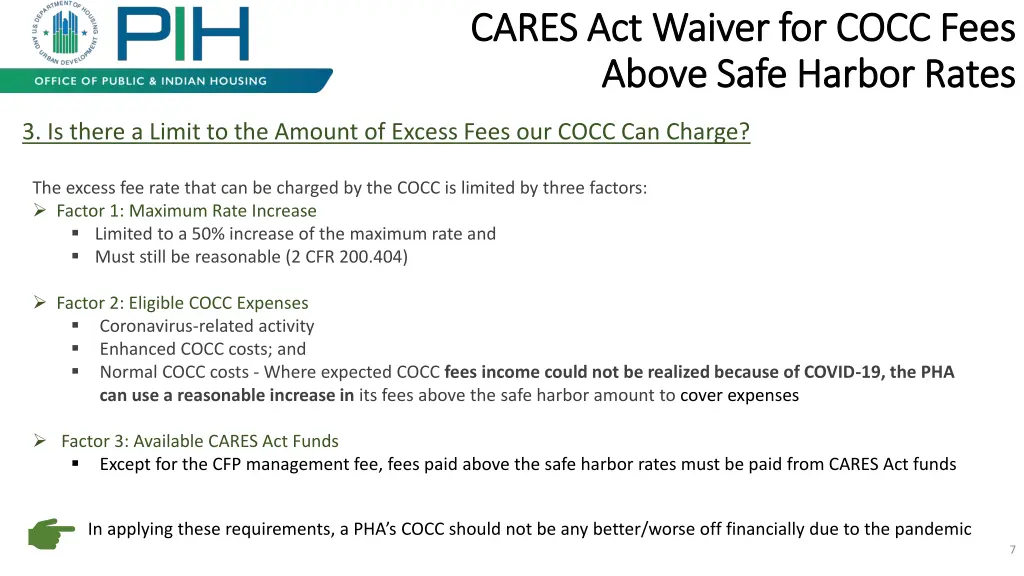 cares act waiver for cocc fees cares act waiver 2