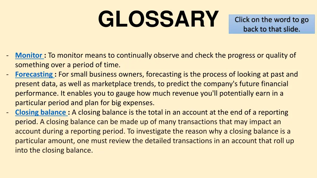 glossary